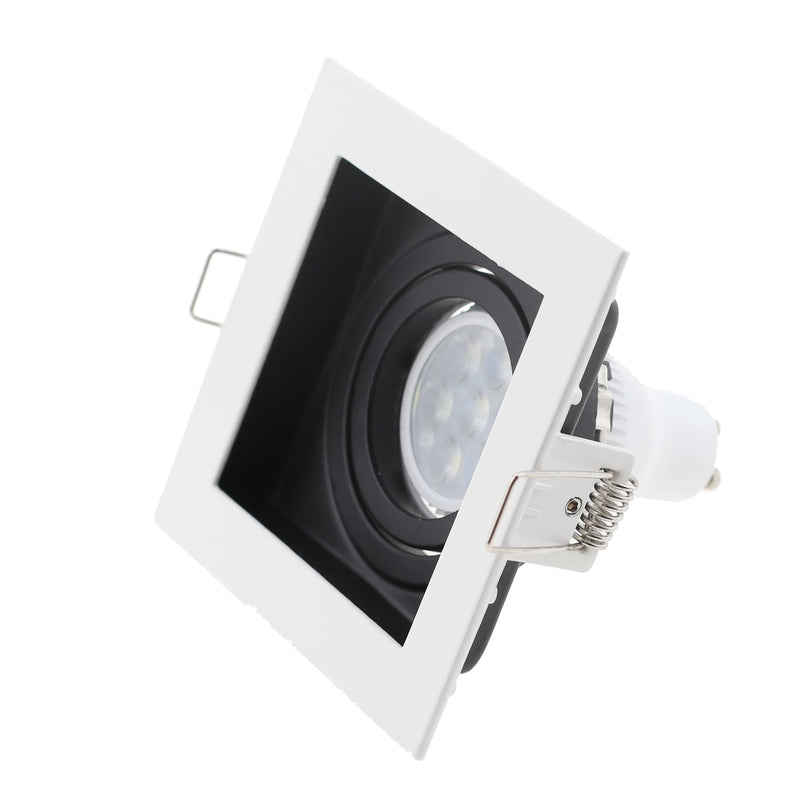 1/10PCS Round Square Recessed LED Downlight Adjustable Ceiling Lamp GU10 MR16 Spot Light Home Living Room Bedroom Lighting