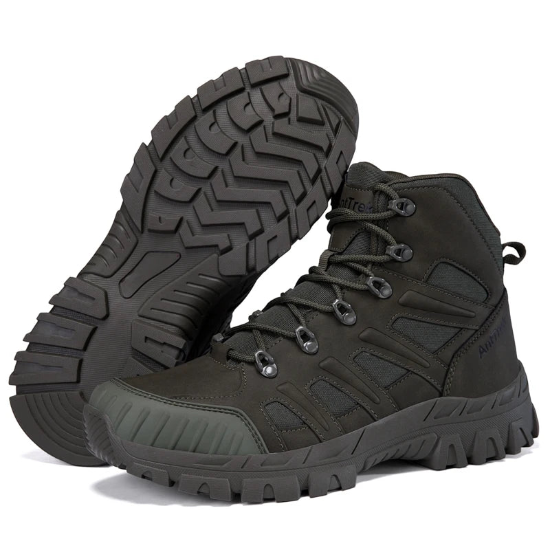 Men's field training boots four seasons new anti-slip comfort breathable lightweight wear-resistant outdoor hiking walking boots