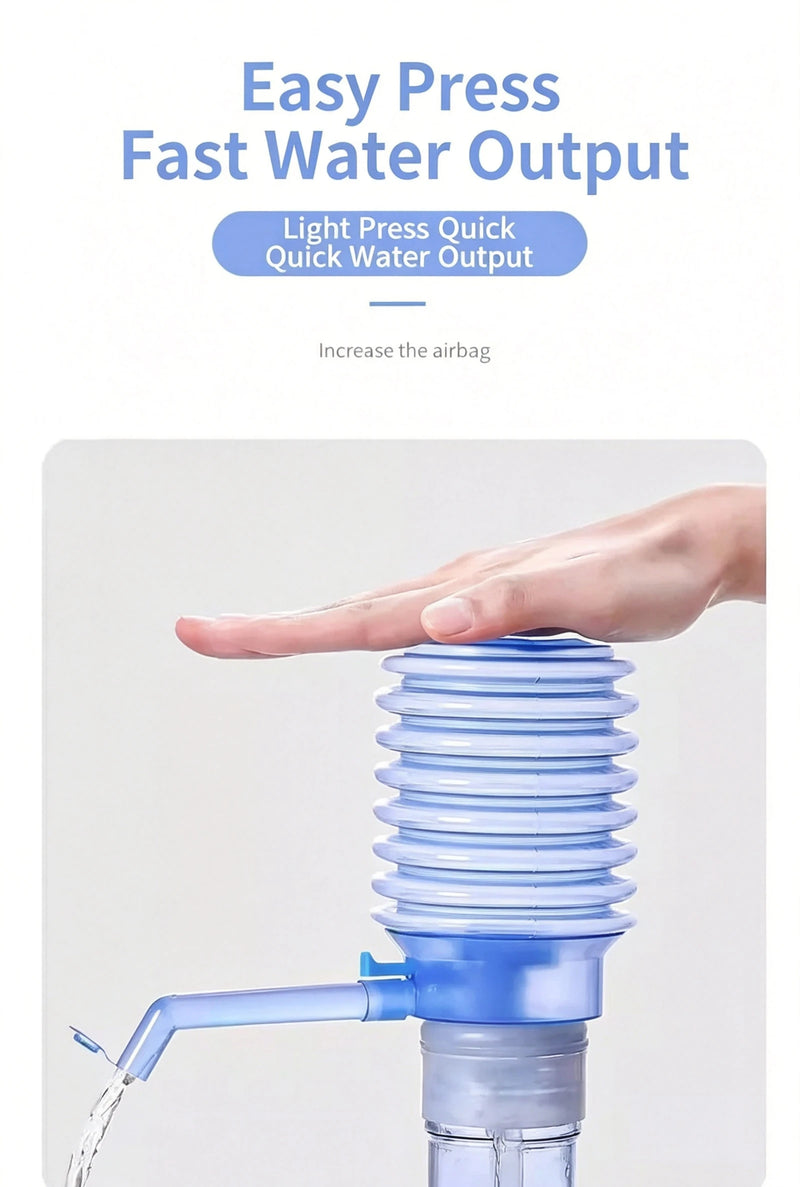 Manual Hand Press Water Pump, Portable Gallon Bottle Water Dispenser, Household Barreled Drinking Water Suction Pump