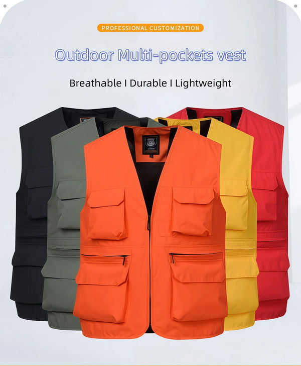 12 Fashion Colors Summer Men's Outdoor New Multi-Pocket Quick Dry Fishing Thin Mountain Photographer Customized Logo