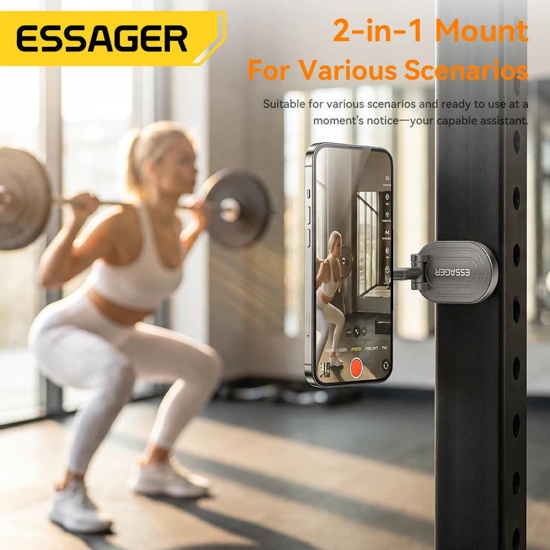 Essager Double-Sided Magnetic Phone Holder Portable Foldable Phone Stand For Magsafe iPhone Xiaomi Samsung Desktop Phone Holder