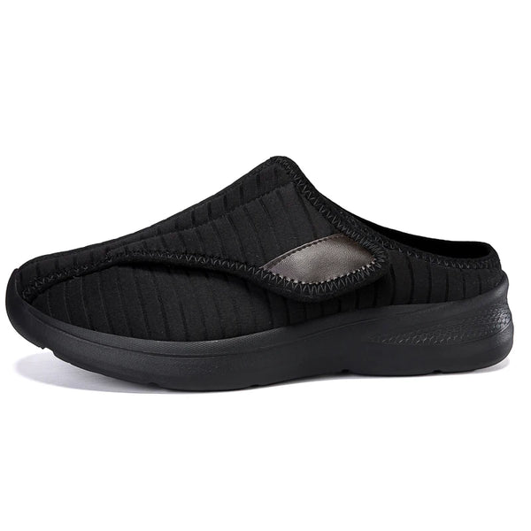 Winter Wide Foot Slippers Women Men Half Shoes Wide Toes Slippers Plush Warm Shoes House Home Cotton Shoes Unisex