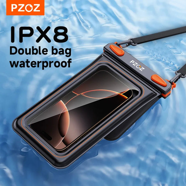 PZOZ For waterproof envelope phone pouch cases water proof diving phone case bag iphone 17 16 13 11 pro max accessories Samsung