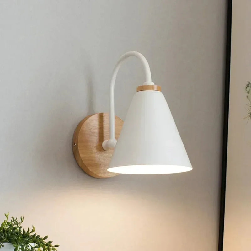 Nordic Wall Sconce Light Fixture for Bedroom Bedside Living Room Lighting Luminaire Lamp Indoor Wooden Decor Retro Wall Lamp