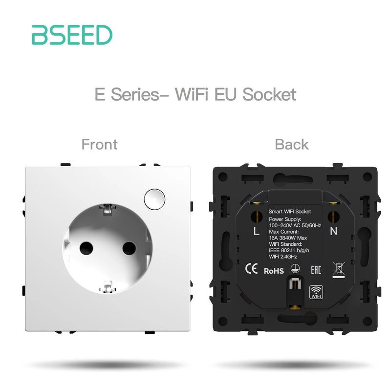 BSEED E Grand Series WIFI Click Switch Function Part Smart Button Light Switch DIY Part Smart Wifi Socket Parts Free Combination