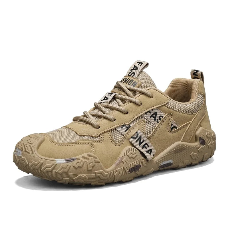 Men's casual sneakers four seasons new breathable soft-sole anti-slip light comfort outdoor running shoes tooling sports shoes