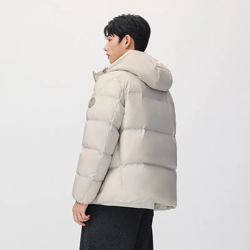 អាវក្រៅ Semir សម្រាប់បុរស ៩០ ភាគរយ ធ្វើពីរោមចៀម Goose Down ឆ្នាំ ២០២៦ សម្លៀកបំពាក់រដូវរងាថ្មីប្រចាំថ្ងៃ រចនាប័ទ្មទីក្រុង ធម្មតា អាកាសធាតុត្រជាក់ ស្រទាប់
