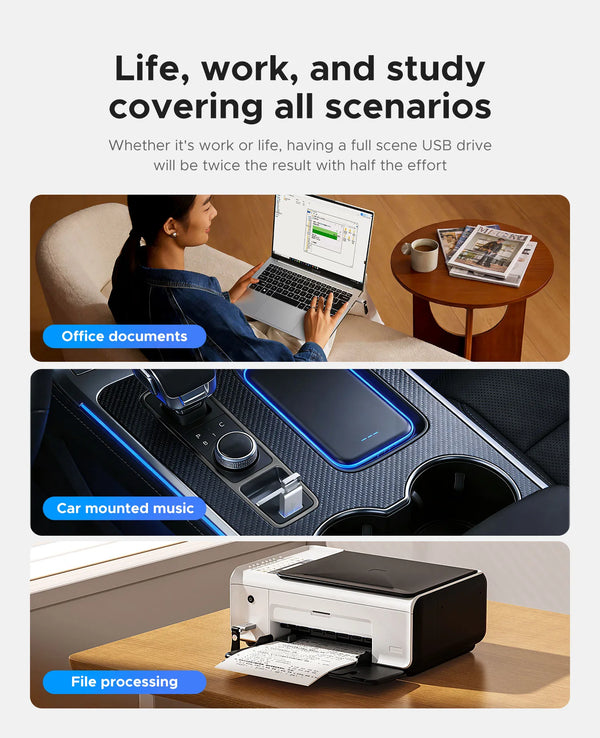 ORICO USB2.0 3.0 Mini USB Flash Drive Metal Thumb Drive Memory Stick Zinc Alloy with Sturdy Lanyard OTG for Car Computer Office