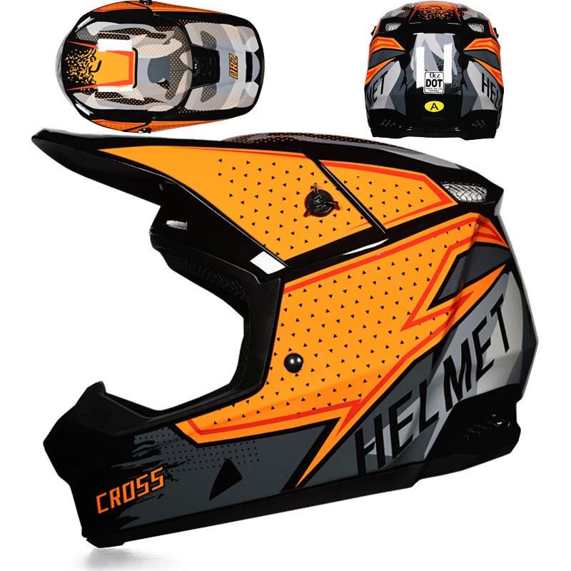 2025 Latest Off Road Motorcycle Helmet Mountain DH Off Road Helmet Bicycle Track Helmet ORZ-903
