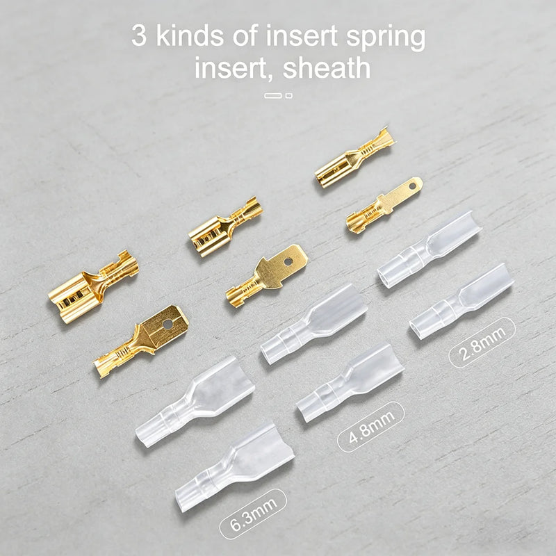 Crimp Terminals, Insulated Seal Electrical Wire Connectors – Crimp Terminal Connector Assortment Kit270/135/120pcs 2.8/4.8/6.3mm