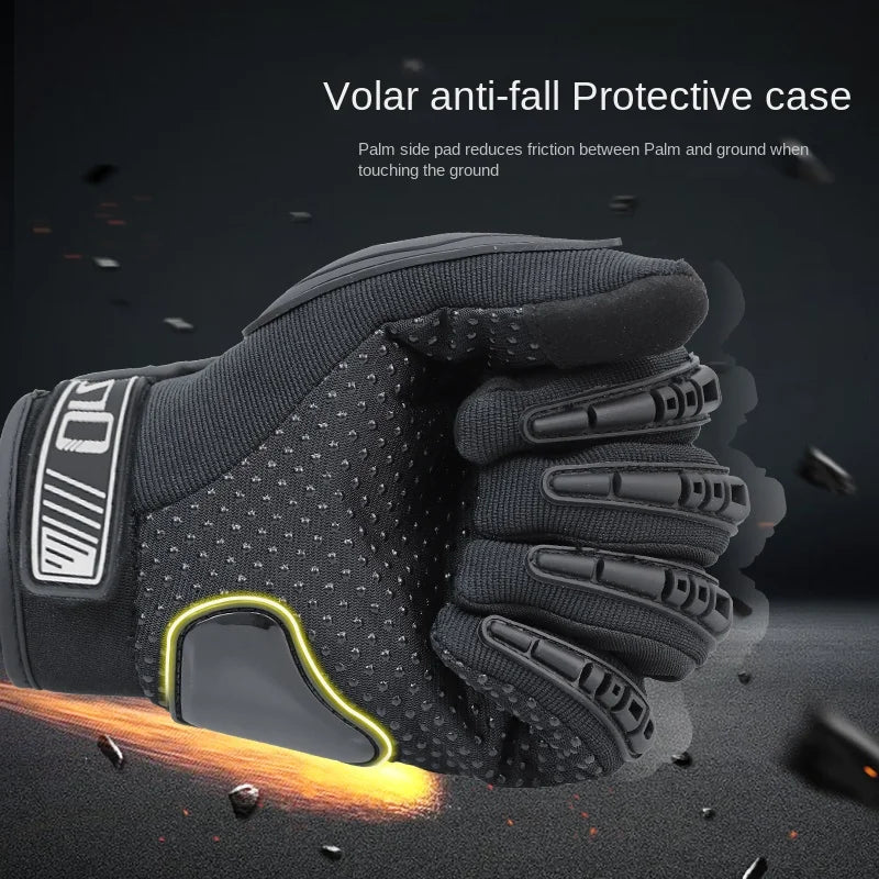 Moto Motorcycle Racing Riding Glove Cycling Riding Men Anti-drop Four-season Breathable Full Finger Knight Touch Screen Gloves