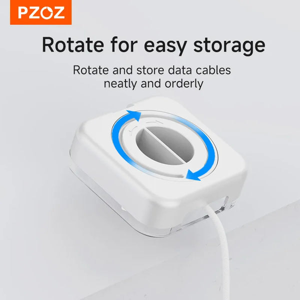 PZOZ For Apple MacBook Pro Air USB C Charging Cable Storage Box Desktop cable organizer MAC charging cable cable organizers