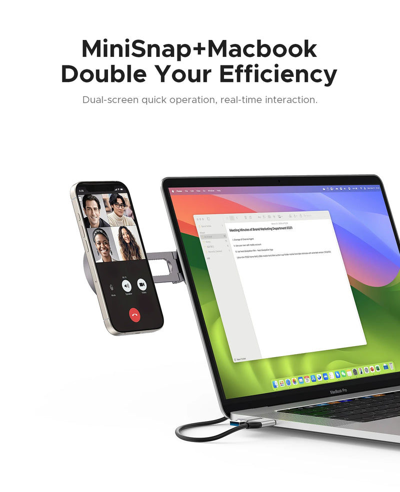 ORICO External SSD 1TB Mini Portable SSD Magnetic Ultra-Thin 2000MB/s Supports 4K ProRes HDR for Macbook PC Laptop iPhone