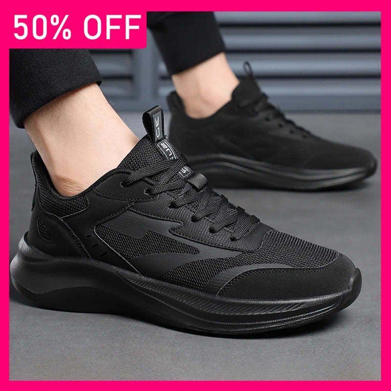 Men Sports Shoes Trendy Mesh Lightweight Rebound Soft Sole City Jogging Tennis Shoes New Durable Non Slip Sports Shoes for Men