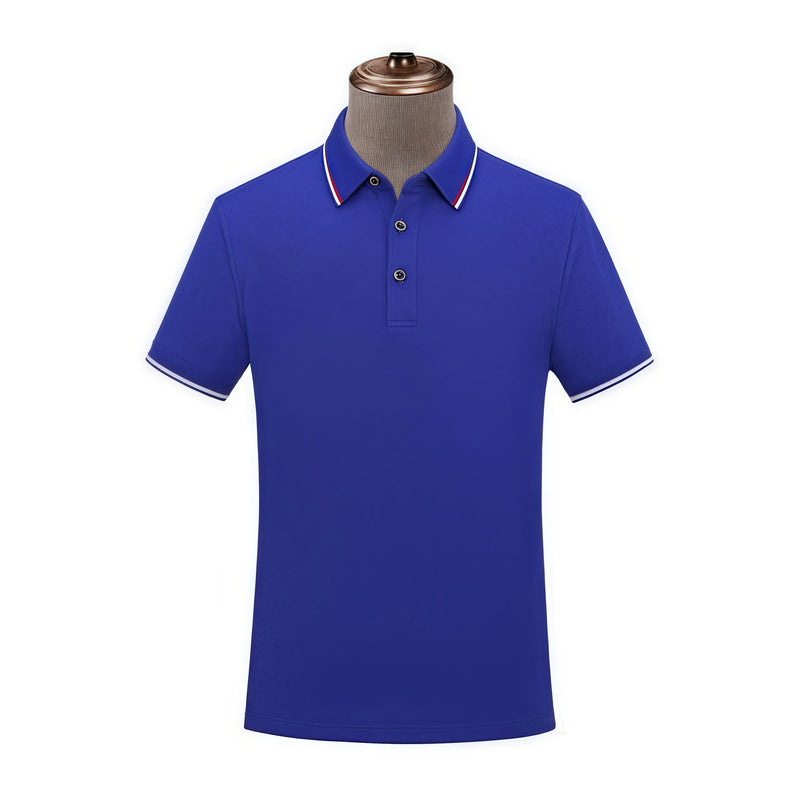 5A antibacterial intercolor Short Sleeve Turn-down Collar  Top  Business Sport 12 colors High-End Pure Cotton Polo shirt