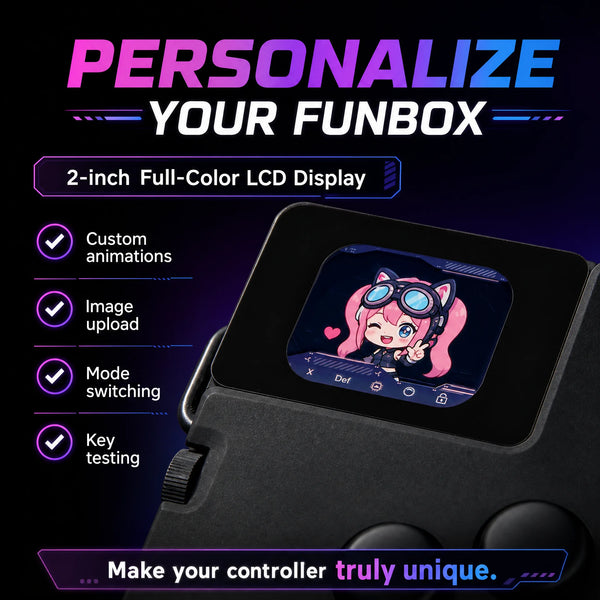 Akko Arcade Controller FUNBOX for PC XBOX Switch Low-profile Magnetic Mechanical Switches Hot-swappable Gaming Controller