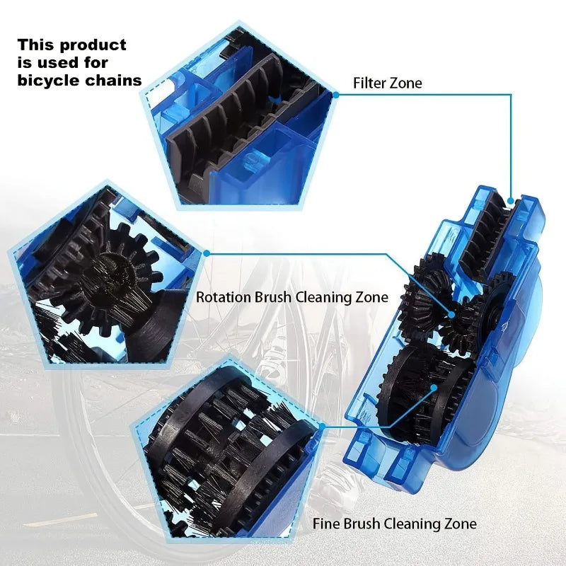1pc Portable Bikec Chain Cleaner, Mountain Road Bike Motorcycle Chain Washing Tool Sprocket Cleaning Tool.Chain Cleaner