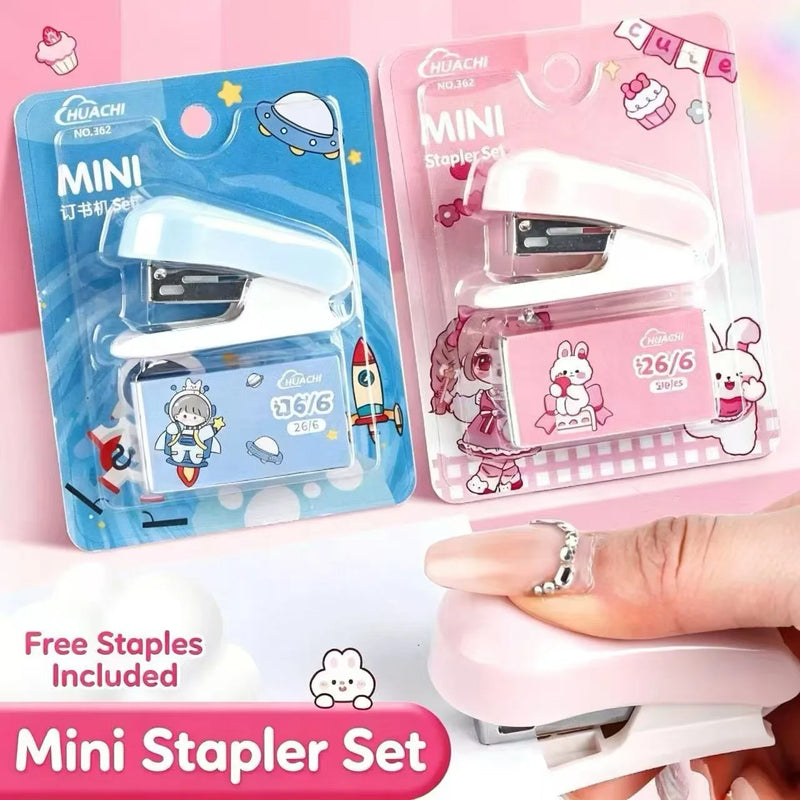 Cartoon Small Stapler for Office Use Learning Stationery And Gift High Appearance Value Fun And Practical Desk Accessory