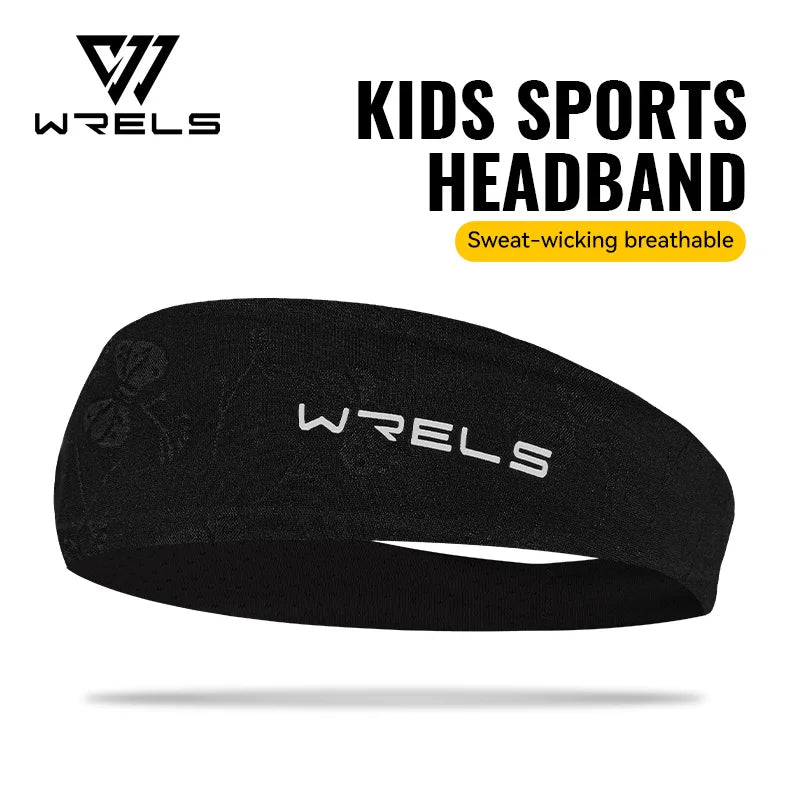 WRELS Kids Headband Children Sweatband Non Slip Breathable Soft Elastic Hair Band Boys Girls Soccer Basketball Athletic Sport Wr