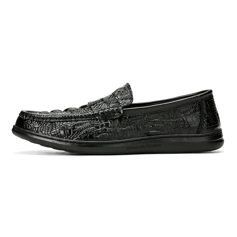 Spring Autumn Men's Slip on Loafers Leather Casual Shoes Sales Dress Boat Shoes Black Mocasines Hombre Big Size 47 48