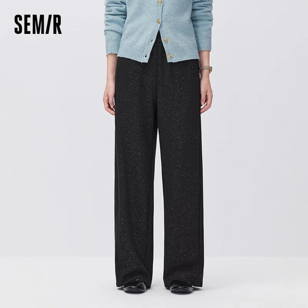 ខោស្ត្រី Semir ខោជើងវែងពណ៌លោហធាតុ រចនាបថទំនើប ជើងធំទូលាយ ឆ្នាំ២០២៦ សម្លៀកបំពាក់ប្រចាំថ្ងៃរដូវរងាថ្មី រចនាបថទីក្រុង ធម្មតា ទូខោអាវប្រចាំថ្ងៃ