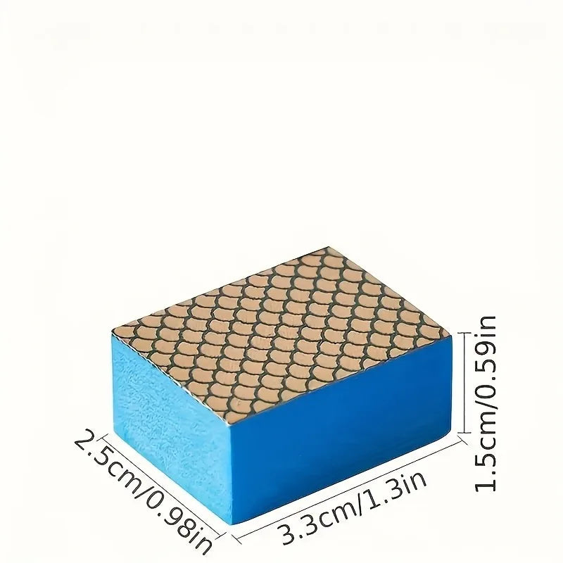 1/2pcs Sponge Diamond Sand Non-Scratching Sponge.Trace-Free Deep Cleaning Stain Scale Remover,for Bathroom Shower Glass Mirror