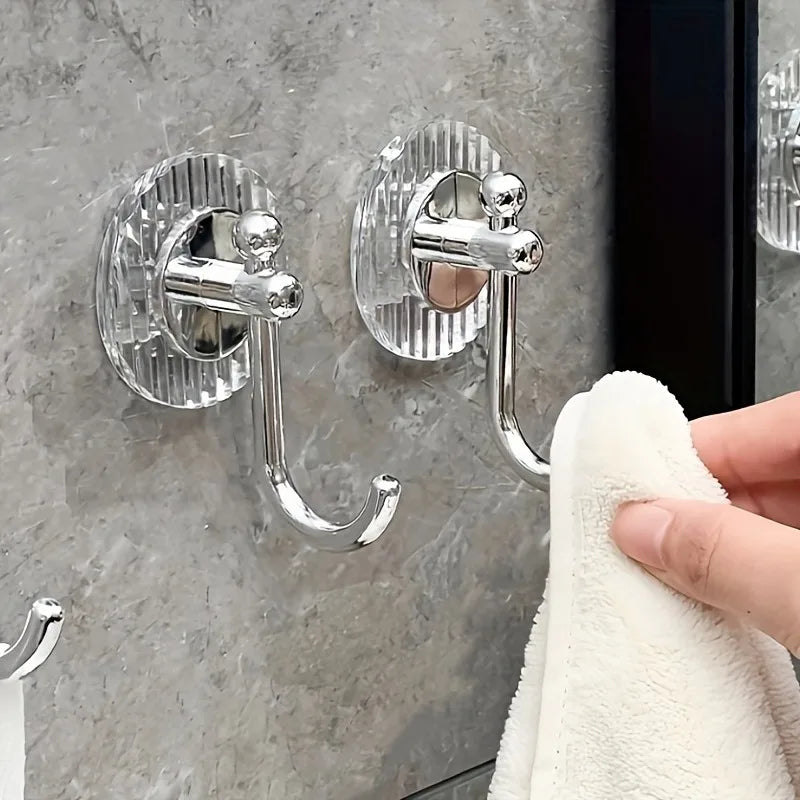 3pcs Acrylic Wall Hooks,Light Luxury Towel Hooks,Easy to Install,Suitable for Bathrooms,Bedrooms,Kitchens,etc.Golden/Silvery