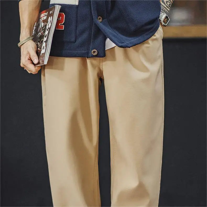 ខោបុរស Maden Easypants មានស្រទាប់ក្រណាត់រោមចៀម ជើងត្រង់ ខោក្រៅផ្ទះការពារទឹកជ្រាប មានខ្សែចងសម្រាប់រដូវស្លឹកឈើជ្រុះ រដូវរងា