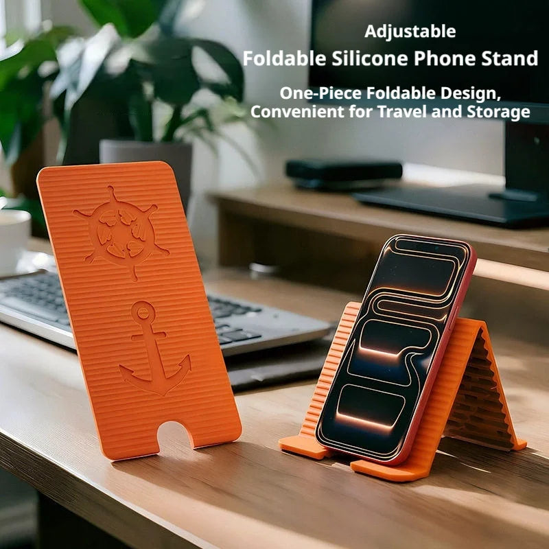 SEAMETAL Universal Silicone Phone Holder Portable Foldable Smartphone Bracket Tablet Stand for All Phone Tablet Laptop Devices