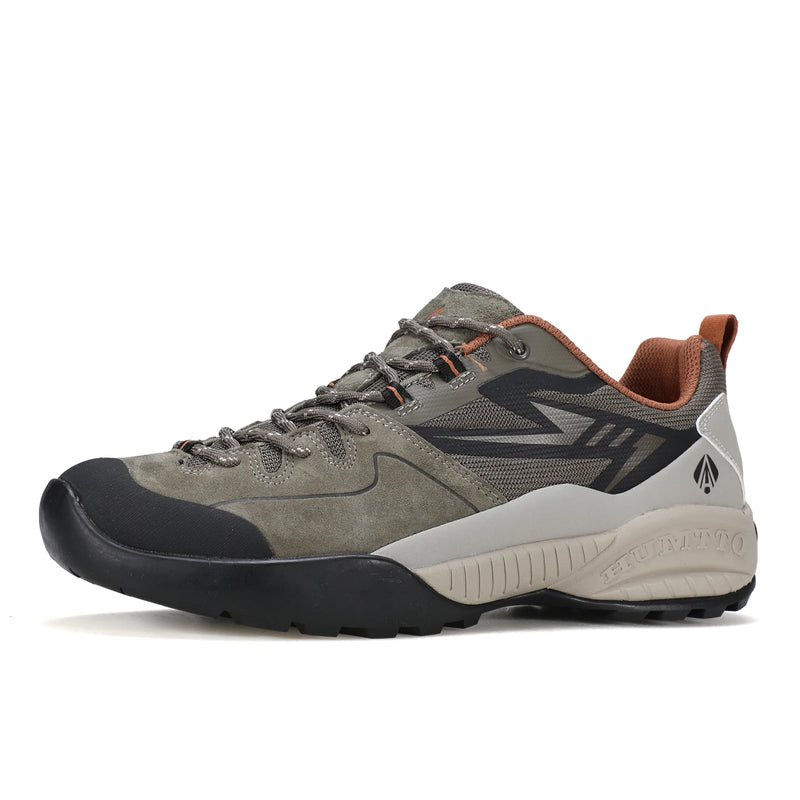 HUMTTO New Men's Hiking Shoes Breathable Non-slip Winter Outdoor Sneakers Luxury Designer Genuine Leather Trekking Shoes for Men