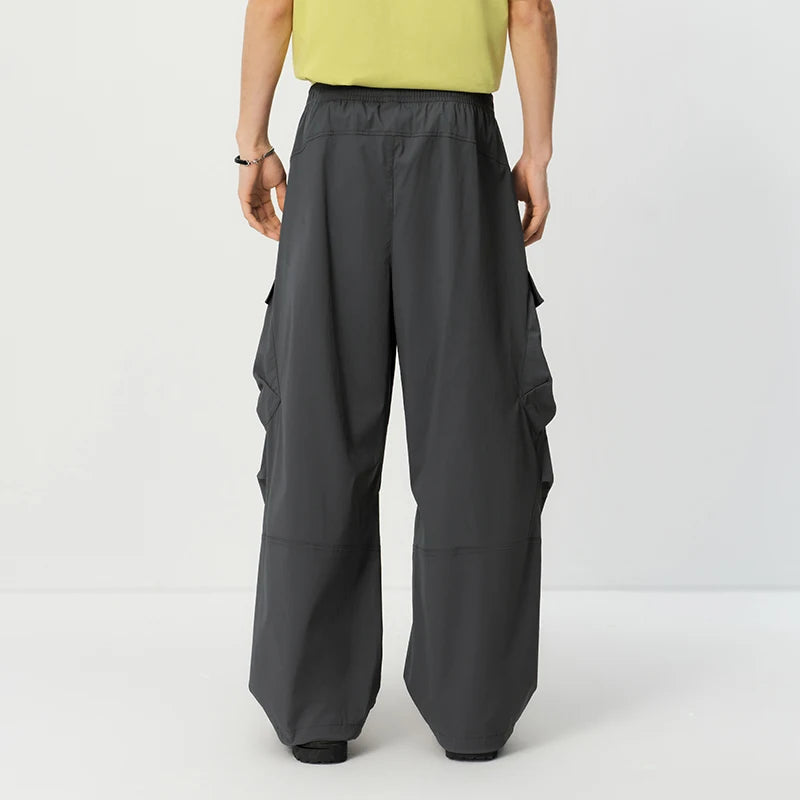 Semir Men Pants Cool Quick Dry Knee Pleated Workwear Curved Long Pants 2026 Summer Loose Straight Casual