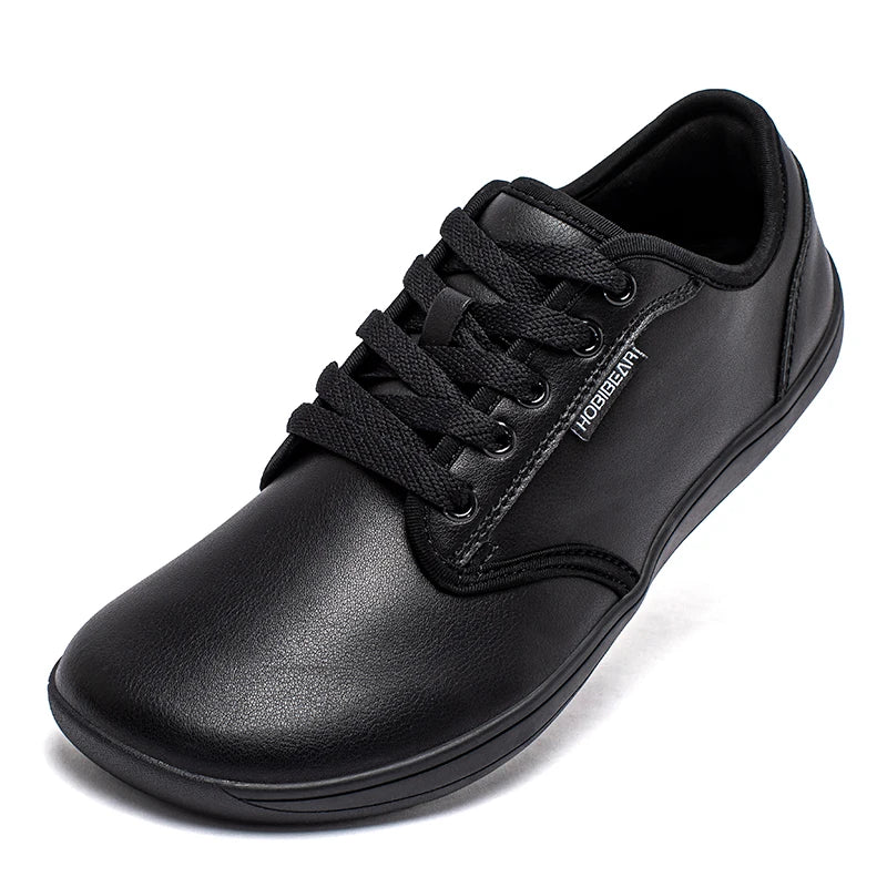 HOBIBEAR Unisex Wide Barefoot Shoes Women Men Zero Drop Minimalist Sneakers Artificial Leather Trail Walking Shoes