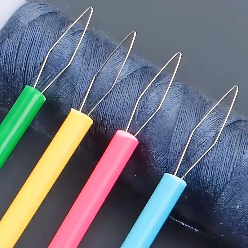 5pcs Colorful Threaders - Cylindrical Threading Tool Set, DIY Sewing Accessories, Easy Needle Threader, Beading Aid for Seniors.