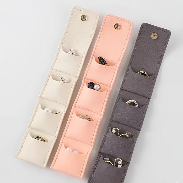 1pc Convenient Divided Jewelry Bag, Travel Classification Ear Stud Jewelry Bag, Jewelry Storage Box, Storage Bag.
