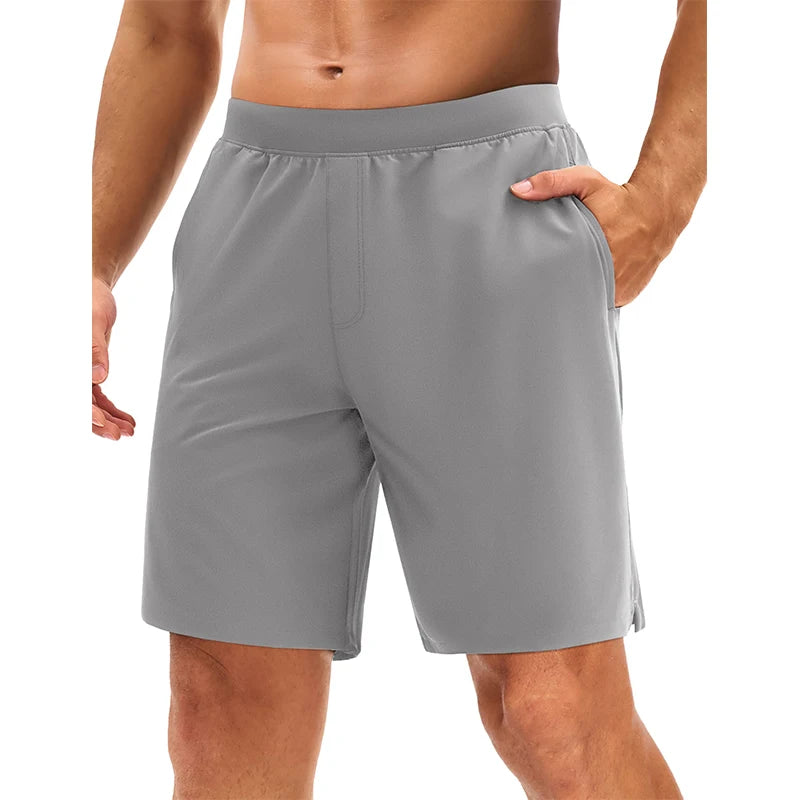 TACVASEN Men's UPF 50+ Athletic Running Shorts 8 inches Quick Dry Lightweight Workout Gym Sports Hiking Shorts with 3 Pockets