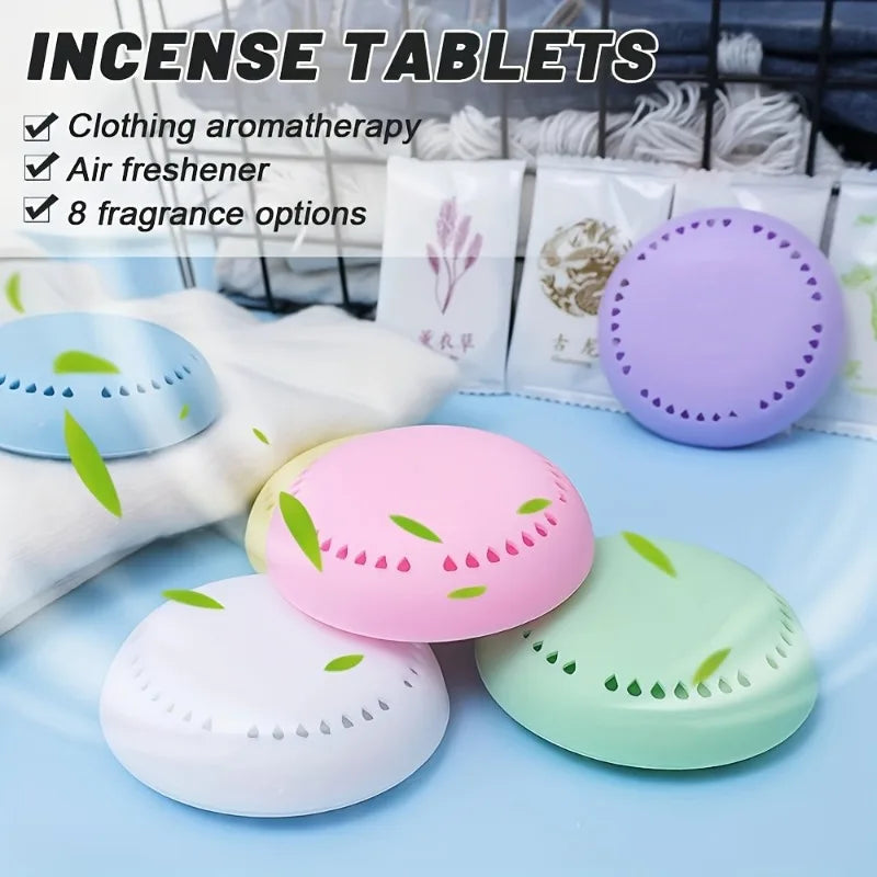 3/6pcs Sticky Solid Air Freshener Diffuser, Reusable Non-Toxic Deodorizer for Car Bathroom Closet Cabinet Office, random color.