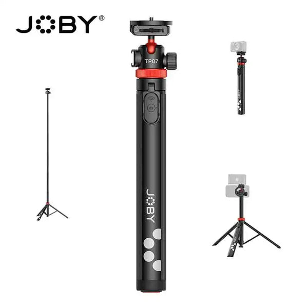 JOBY TelePod® Plus TP07 1.8M ជើងកាមេរ៉ាម៉ាញេទិក 2 ក្នុង 1 សម្រាប់ Iphone 18 17 16 ទូរស័ព្ទ Android ជើងកាមេរ៉ាសម្រាប់កាមេរ៉ាសកម្មភាព DSLR Vlog
