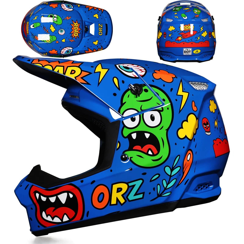 2025 Latest Off Road Motorcycle Helmet Mountain DH Off Road Helmet Bicycle Track Helmet ORZ-903