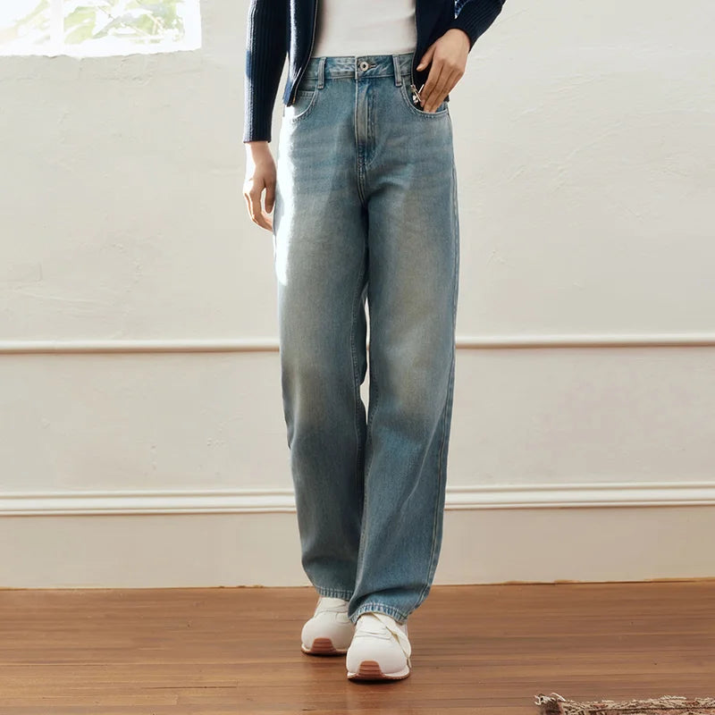 Semir Jeans Women 2026 Spring Solid Casual Comfortable Daily Wear Full Length Basic Stylish Long Trousers Woman