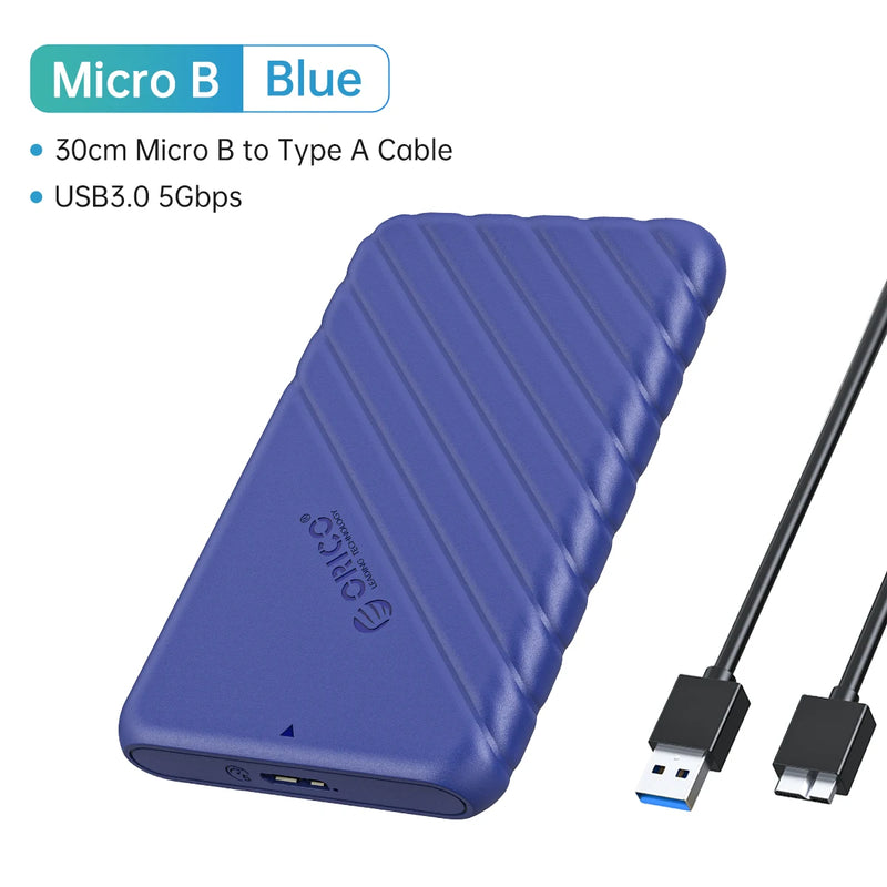 ORICO MicroB USB3.0 2.5 Inch External Hard Drive Enclosure SATA 5Gbps Support UASP for PC Laptop - HDD/SSD Case