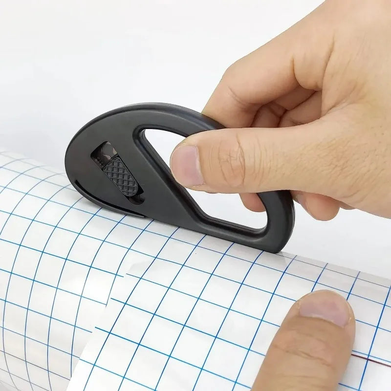 1pc Easy-Glide Wrapping Paper Cutter with Safe Razor Blade, Perfect for Gift Wrap, Crafts & Office Use, Ensures Precise Cuts