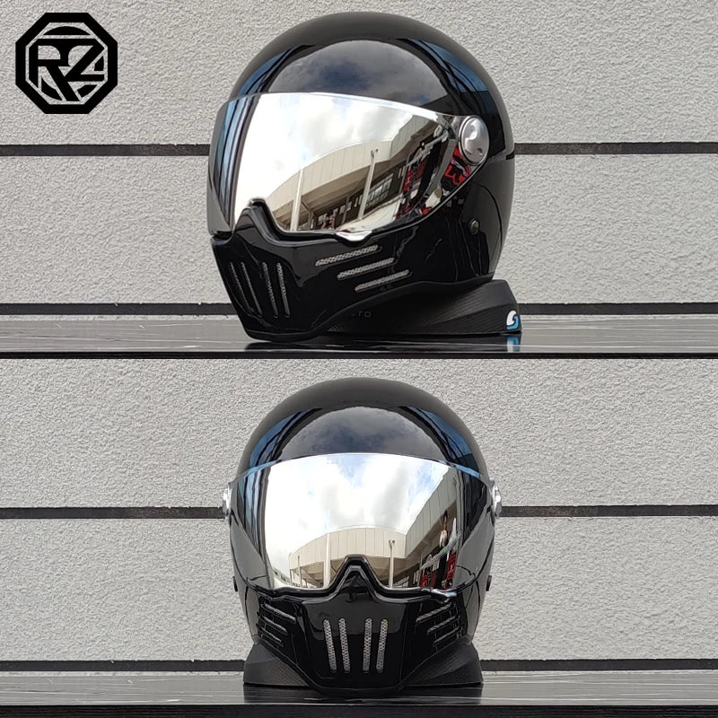 Retro motorcycle helmet ABS Light cruiser full coverage helmet for men and women DOT approved