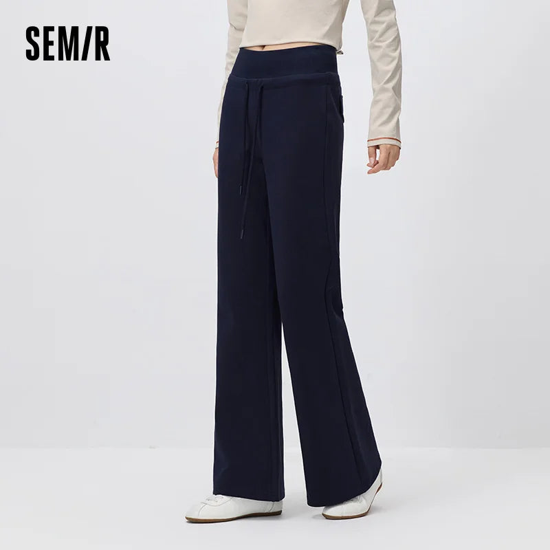 ខោ Semir សម្រាប់នារី ចង្កេះខ្ពស់ ប៉ាក់រាងស្លីម 2026 រដូវស្លឹកឈើជ្រុះ តិចតួចបំផុត ឆើតឆាយ ខោធម្មតាសម្រាប់ទីក្រុង
