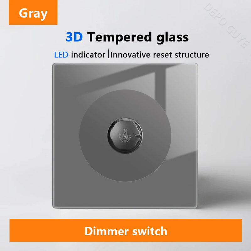Wall Light Switch Panel LED Indicator UK EU FR Universal USB C Electrical Socket Piano Key Self-reset Wall Switches TV Computer