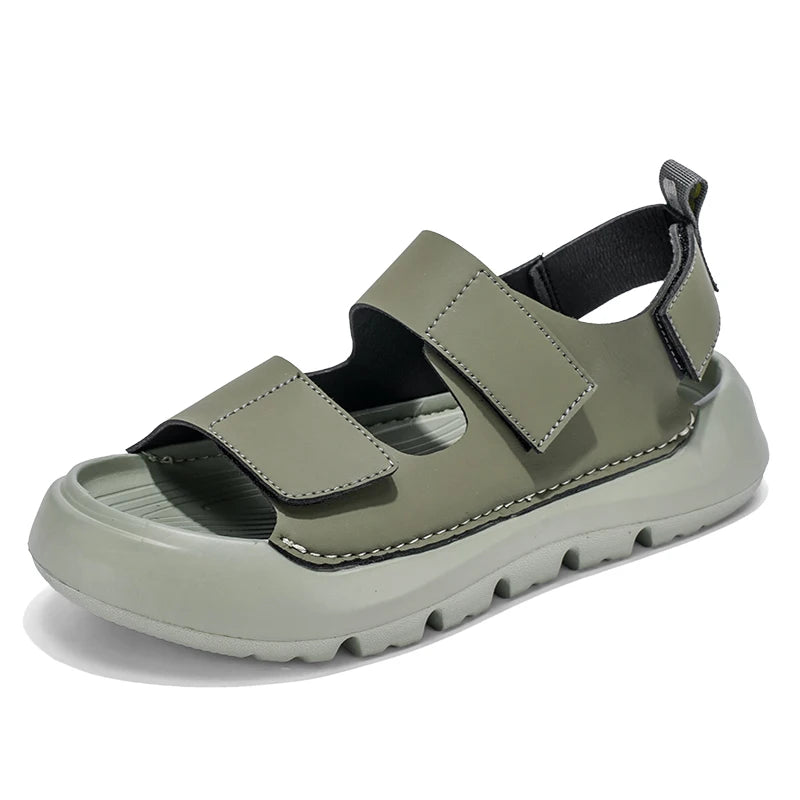 Men's thick-soled beach sandals summer breathable lightweight non slip soft sole slides outdoor sports sandals walking sandlas