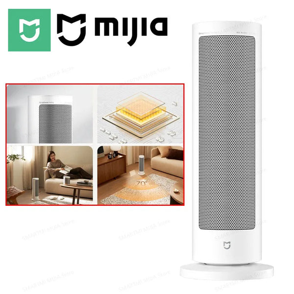 MIJIA Graphene Heater Fan,70° Wide-Angle Oscillation,PTC Ceramic Heaters,Smart Control Timer,220V CN Version With Adapter