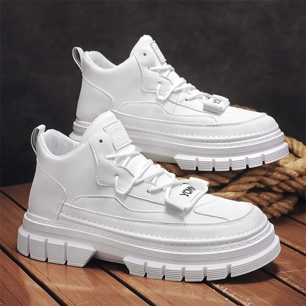 Men's boots four season high-top Joker thick-sole casual boots soft-sole non-slip comfort outdoor boots fashion youth work boots