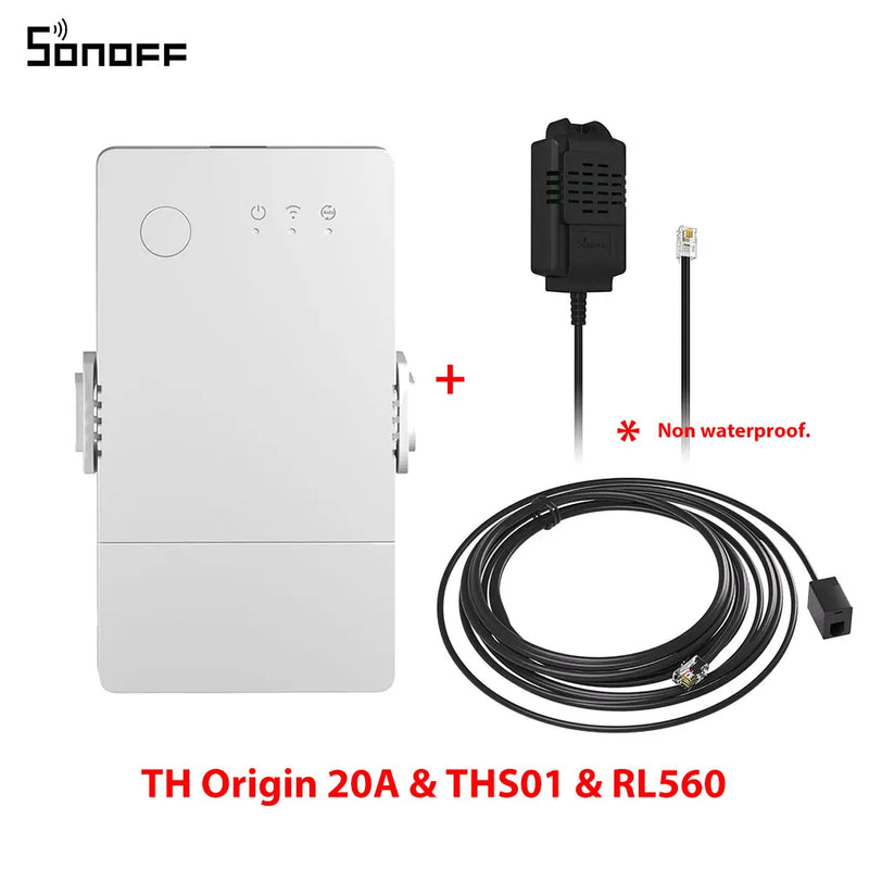 SONOFF TH Origin 16A/20A Smart Temperature Humidity Switch Monitoring Wi-Fi ESP32 Chip Smart Home Assistant via eWelink
