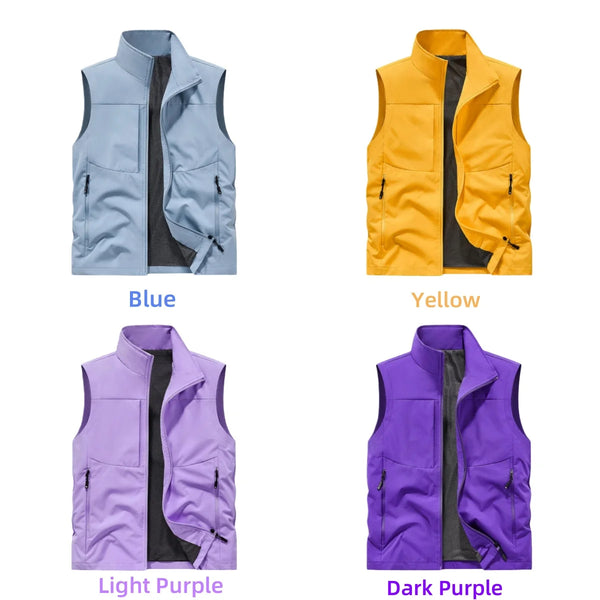 Hiking Fishing Vest Men Waterproof Windproof Sleeveless Running Jacket Motorcycle Outdoor Waterproof Biker Vest Men Clothing