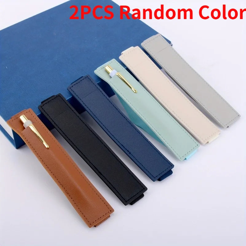 1/2pcs PU Leather Notebook Pen Cover,Portable Pen Holder & Storage Bag for School, Office.Office & Dorm Accessories.pen cap